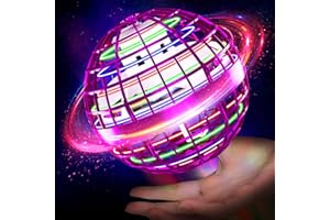 Skeufy Fliegender Ball, Magic Spielzeug Ball mit LED Licht KinderSpielzeug ab 6 7 8 9 10 11 12 Jahren, Spielzeug für Jungen Hand Controlled Hover Ball Geschenke für Jungen Mädchen 6-12 Jahre - Pink