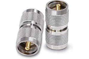 TUOLNK Connecteur coaxial UHF PL259 UHF mâle vers UHF mâle Adaptateur coaxial PL-259 connecteur pour câble d'extension 2 pièces