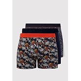 3l&uuml; Baskılı Siyah Boxer Seti 0911409-85585