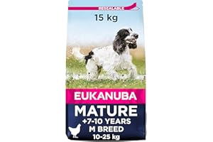 Eukanuba Karma dla psów ze świeżym kurczakiem dla średnich ras, sucha karma premium dla dojrzałych psów, 15 kg