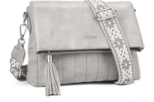 BITUOR Women's Cross Body Bags, Crossbody Bags for Women With Flap Lock Closure Fashion Tassel Decoration Zipper Shoulder Handbags With Adjustable Wide Strap