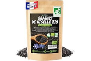DETOX ORGANICA Graine de Nigelle - Graine de Nigelle Bio - Cumin Noir - 250g de Graines de Nigelle d'Egypte - Véritable Cumin Noir Alimentaire Certifié Pur et d'Agriculture Biologique (250g)