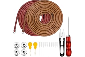 Homgaty - Juego de accesorios para máquina de coser, cinturón con 4 ganchos, 4 bobinas para máquina de coser, 2 enhebradores, 10 agujas para máquina de coser, 1 punzón y tijeras de costura Clippers