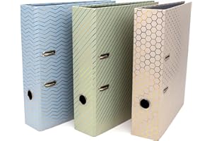 Pukka Pad Haze A4 Lever Arch Files – Pack of 3 File Boxes with 2 Ring Standard Mechanism with Lock Clip, 70mm Capacity, and Thumb Hole for Safe & Secure Document Storage – Manufactured in The UK