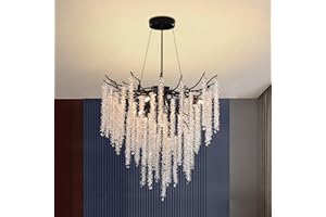 ‎AHXIAOZN AHXIAOZN Modern Kronleuchter Kristall Leuchte,Luxus Kristall Pendelleuchte,Dimmbar Rund Kristall Hängeleuchte,für Esszimmer, Küche, Wohnzimmer, Schlafzimmer, Flur, Café,Bar（Schwarz，60cm）