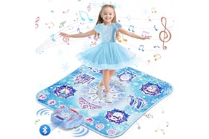 HANDWELL Tanzmatte Kinder Spielzeug Mädchen Geschenk: 8-Tasten-Tanzpad, Kabelloses Bluetooth Elektronisches Tanzspiel mit 4 Spielmodi Integrierte Musik Geburtstagsgeschenke für 3 4 5 6 7 8 9 10+ Jahre Mädchen