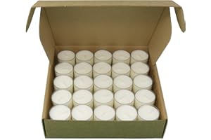 CORAZ HOME Naturalne bezzapachowe podgrzewacze, 100% wosk rzepakowy, czas palenia 4 godziny lub 8 godzin, świece bez parafiny, do recyklingu, przezroczystego kubka, podgrzewacze z naturalnego wosku