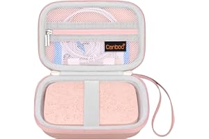 Canboc Étui de Transport pour imprimante Photo Miniature HP Sprocket 2x3/ Canon Zoemini 2/ Liene Pearl K100 2x3, Sac en Filet pouvant contenir du Papier et Un câble, Or Rose