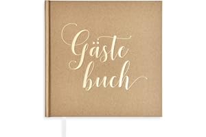 Plantvibes ® Elegante libro de visitas, 72 páginas, tapa dura, Papel grueso, libro de invitados vintage para bodas, bautizos o cumpleaños, libro de bodas, álbum de invitados de boda