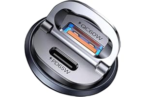 MRGLAS Zigarettenanzünder USB C 125W KFZ Ladegerät [PD65W & QC60W] Schnellladung Mini Ganzmetall USB C Auto Ladegerät 12v Auto Adapter Kompatibel mit iPhone 17 Pro Max Plus Air 16 15,Samsung S25 Ultra