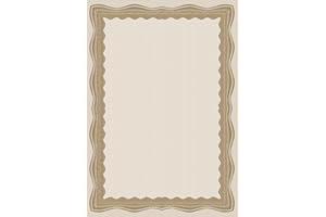 DECADRY Computer Craft A4 Certificate Papers with Foil Seals, 90gsm, Bronze Wave [Pack of 30]