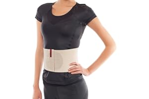 ORTONYX Premium Umbilical Hernia Belt for Men and Women / 6.25" Abdominal Binder With Hernia Support Pad - Navel Ventral Epigastric Incisional and Belly Button Hernias - Beige OX5241-S/M