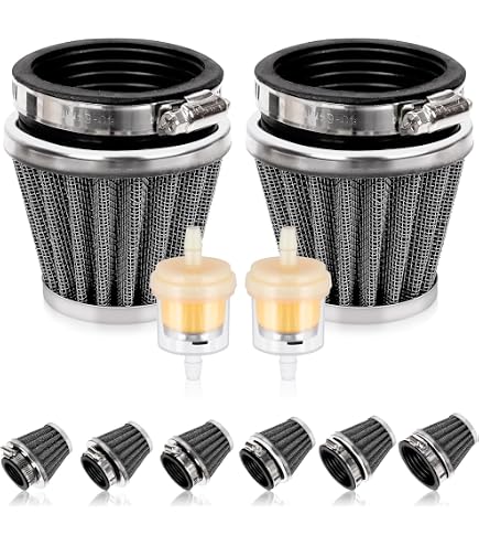 2PCS 60MM Motorcycle Air Intake Filter - Universal Fit For Dirt Pit ATV SSR TTR Bike Carburetor (Blue) - View #7
