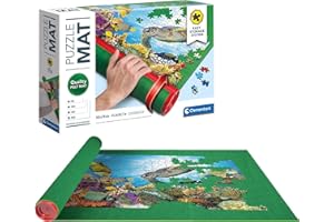 Clementoni | Tapis Puzzle en Feutre 105 × 78 Cm pour 500 À 2000 Pièces | Tube Rigide Inclus | Système D’Enroulement Et Rangement Facile | Accessoire Antidérapant pour Passionnés De Puzzle