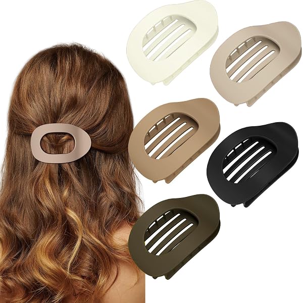 6 Flache Haarklammern Set – Schwarz & Braun, 3 Stile, Für Alle Haartypen