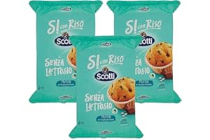 CAIYA 3X Scotti Si con Riso Muffin con Riso e Gocce di Cioccolato Senza Lattosio (Lactose Free) 6 Monoporzioni 222g [3 Confezioni]