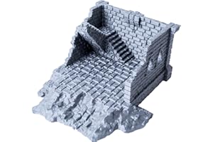 3D Vikings Ulvheim Ruins Series: Single Level Stone Ruin - Mittelalter- & Fantasy Terrain für 28/32mm Tabletop RPGs und Wargames