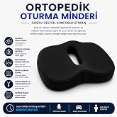Ortopedik Oturma Minderi &ndash; Kuyruk Sokumu Destek Minderi Uzun S&uuml;reli Oturuşlar İ&ccedil;in Ergonomik Ofis ve Ara&ccedil; Koltuğu Minderi Vis