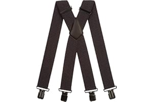Olata Bretelles Extra Larges pour Hommes – 5 cm de Large, Robustes et Réglables avec Clips Solides, Idéales pour le Travail et les Tenues Habillées