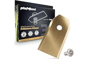 Lot de 30 Lames en Titane Plemont pour Husqvarna Automower – Lame Robot de Rechange Universel pour tondeuses à Gazon Husqvarna & Gardena – Lame Tondeuse de rachange – Accessoires pour Tondeuse Robot