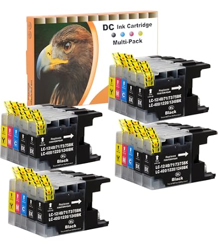 Lot 2+6 Cartouches D'encre Compatibles Brother LC1280 - Pour Imprimantes DCPJ725DW, J525DW