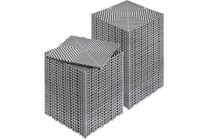 VEVOR Lot de 55 Dalles de Jardin Piscine 30x30x1,5 cm Gris Dalle Clipsable Ajourée Antidérapante en PVC Drainage Rapide Revêtements de Sol Extérieur Intérieur pour Terrasse Cuisine Spa Salle de Bain