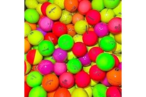 British Lake Balls - 25 pack Optic Golf Balls - Recycled & Washed Assorted Premium Coloured Lake Golf Balls - with Robust & Trendy Storage Bag