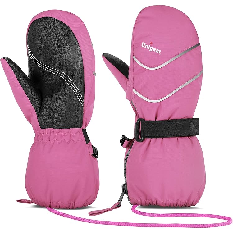 Andake Kinderhandschoenen, warme winterhandschoenen, waterdicht, winddicht, kinderwanten, handschoenen met ritssluiting, voor jongens en meisjes (roze, 3 - 6 jaar Andake Kinderhandschoenen, warme winterhandschoenen, waterdicht, winddicht, kinderwanten, handschoenen met ritssluiting, voor jongens en meisjes (roze, 3 - 6 jaar
