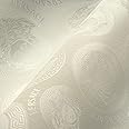 Versace Wallpaper Cream White Luxury Non-Woven Wallpaper Logo Medusa 386116 10.05 x 0.70 m Made in Germany