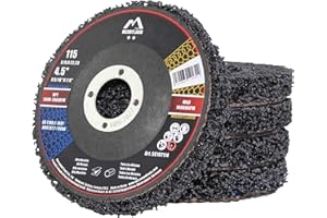 Merryland Dischi CSD 115 Vernice Ruggine per Smerigliatrice Angolare, 115mm Nero Disco per Decapaggio 5 Pezzi, Acciaio INOX Disco per Rimozione Disco per Pulizia, Craft-Line SC107114-05