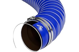 AP AUTOMOTIVE 51mm (2") Blue Flexible Silicone Engine Hose Air Ducting Pipe Intake Feed + Hose Clips 3 Metre