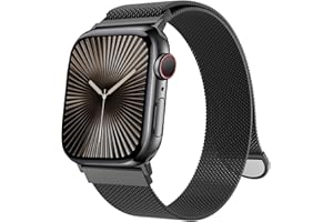 ORRLBB Patented Strap Compatible with Apple Watch Straps Series 10 9 8 7 6 5 4 3 SE2 SE Ultra2 Ultra 49mm 46mm 45mm 44mm 42mm 41mm 40mm 38mm for Women Men, Magnetic Milanese Loop for iWatch Bands
