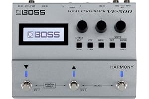 Vocal Performer VE-500 BOSS | Multi-effet évolué pour guitaristes chanteurs | De puissants outils pour votre pedalboard | Harmonisation automatique et correction de hauteur de note | Entrée guitare