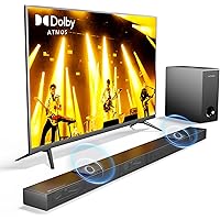 ULTIMEA 3.1.2Canali True Dolby Atmos Soundbar TV, 2 Driver Orientati verso l'Alto, Soundbar con Subwoofer, 4K HDR attraverso,