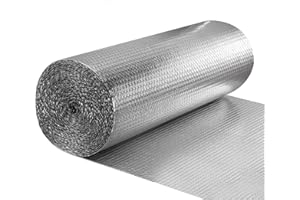 Cathpetic Foil Insulation Roll 60cm×10m×3mm,Radiator Reflector Foil,Double Side Aluminium Foil and Bubble for Pipe Shed Campervan Window Loft Ceiling Wall Insulation