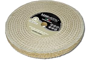 LUX METAL Lux Disco de Pulido de Metales en Sisal Algodón Super Duro 300 mm Discos para Pulir Aluminio Desbaste Metales Acero Inoxidable Rueda Pulido Aluminio Pulidora Muela Elimina Arañazos Pule Latón Cobre