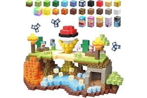 TUKIIE Magnetyczne bloki 200 sztuk, 2,5 cm, świecące klocki magnetyczne dla dzieci, zabawka do budowania, kreatywna zabawka, prezent dla chłopców i dziewczynek od 3, 4, 5, 6, 7, 9, 10-12 lat