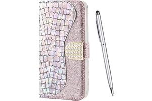 TOUCASA Compatible with Galaxy S10 5G Case,[Laser Glitter] Bling Wallet Case PU Leather Flip Magnetic Kickstand Card Slots Folio Protection Case for Samsung Galaxy S10 5G (Silver)