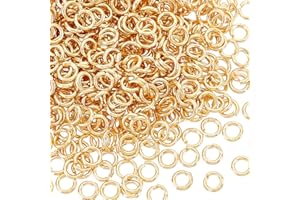 UNICRAFTALE 500 Pcs 5mm Doré en Acier Inoxydable Anneaux de Saut Ouverte Anneaux de Saute Connecteur Résultats de Bijoux pour la Fabrication de Bijoux et Projets D'Artisanat et Répaion
