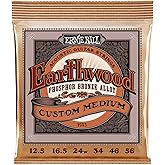 Ernie Ball Earthwood &Ouml;zel Orta Fosfor Bronz Akustik Gitar Telleri - 12.5-56 Kalınlık