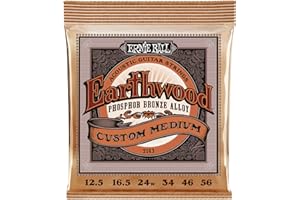 Ernie Ball Earthwood Custom Medium Phosphor Bronze Acoustic Guitar Strings - 12.5-56 Gauge