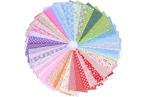 YoniYa 42 Piezas Tela Algodon Telas Patchwork 25 x 25cm Telas Patchwork Floral Telas para Manualidades Infantiles para Decoración de Costura Artesanal Telas Patchwork DIY