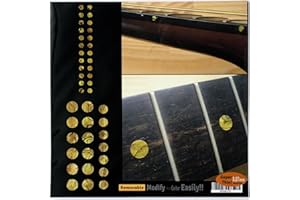 Inlaystickers Marqueurs de Frettes pour Guitares & Basses - Custom Dots Set - Ocre