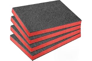Skum snitt 4 stycken, 40 x 30 x 2,5 cm verktygslådor skum skuminlägg verktyg kameraväska skumplatta