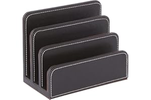 Osco Faux Leather Letter Holder - Brown