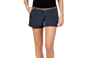 Sublevel Damen Kurze Hose Stretch-Shorts mit Flecht-Gürtel
