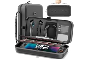 OIVO Switch 2 Carrying Case Compatible with Nintendo 2 2025, Large Switch 2 Travel Bag Fit for Joycon & Adapter, Protective SW 2 Carry Hard Bag Holds 28 Game Cards for Nintendo DS Accessories Kit