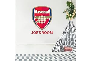 Beautiful Game Arsenal Football Club Offizieller Wandaufkleber mit Wappen und Arsenal-Aufkleber, Vinyl, 90 cm