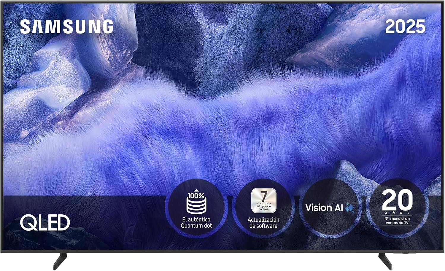 Samsung TV 65 Pulgadas QLED QE1F 4K Smart TV con Vision AI, 100% Volumen de Color con Quantum Dot y más de 500 Canales TV Plus