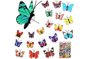 GOUWEIBA 40 Pezzi Puntine Decorative, Puntine da Disegno Carino Spille Colorate Creativo Puntine per Lavagna in Sughero Carta Disegno Casa Uffici Scuole Decorazione da Parete (Farfalla)